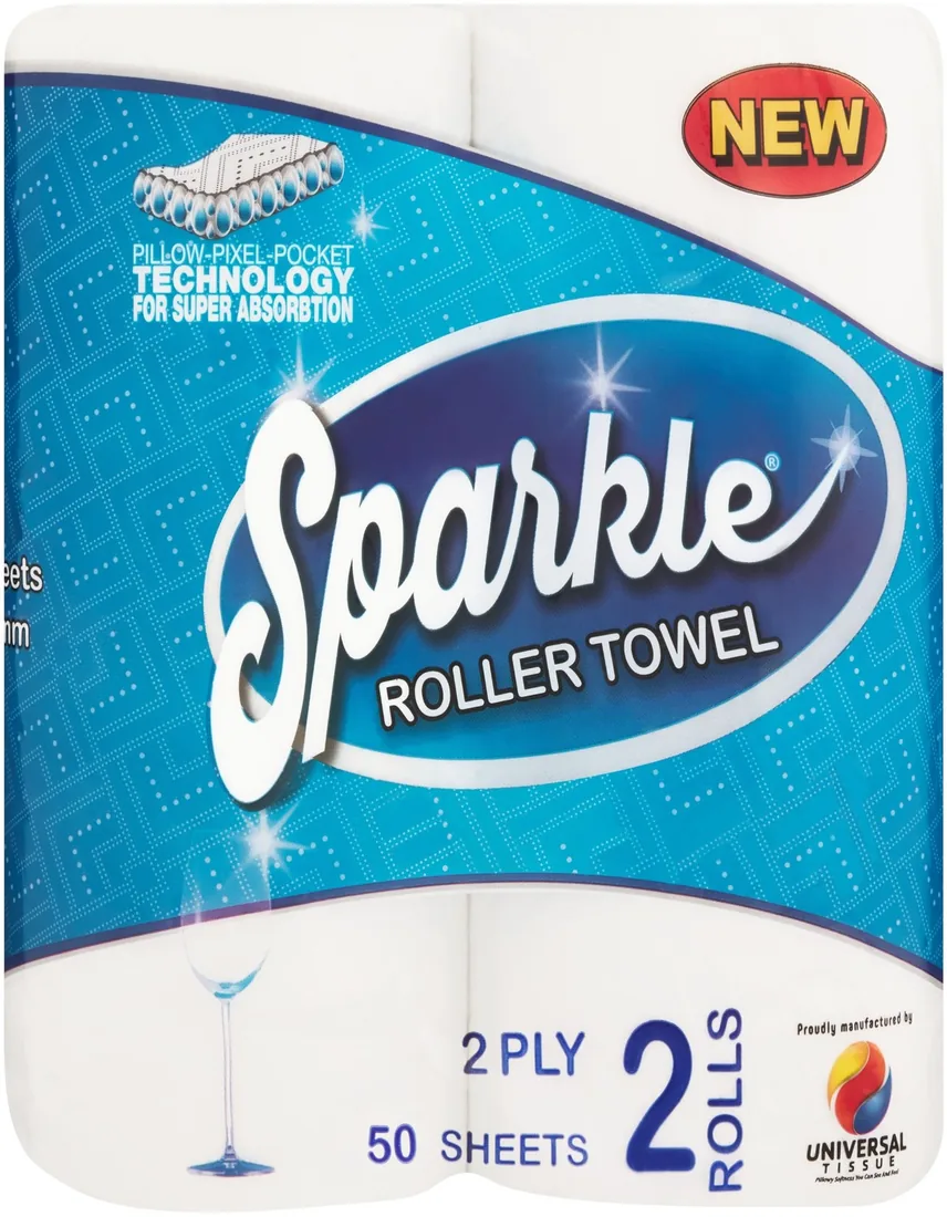 Sparkle Roller Towel — 2 Rolls / 50 Sheets
